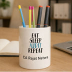 Customized Ceramic Pen Stand for Chartered Accountant