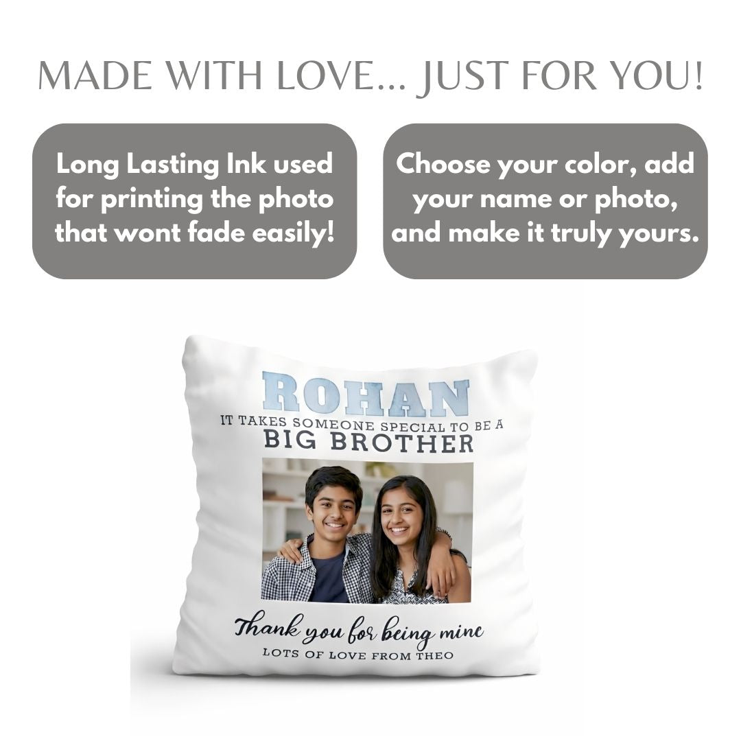 Photo White Fur Big Brother Pillow