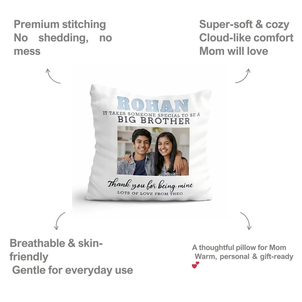 Photo White Fur Big Brother Pillow