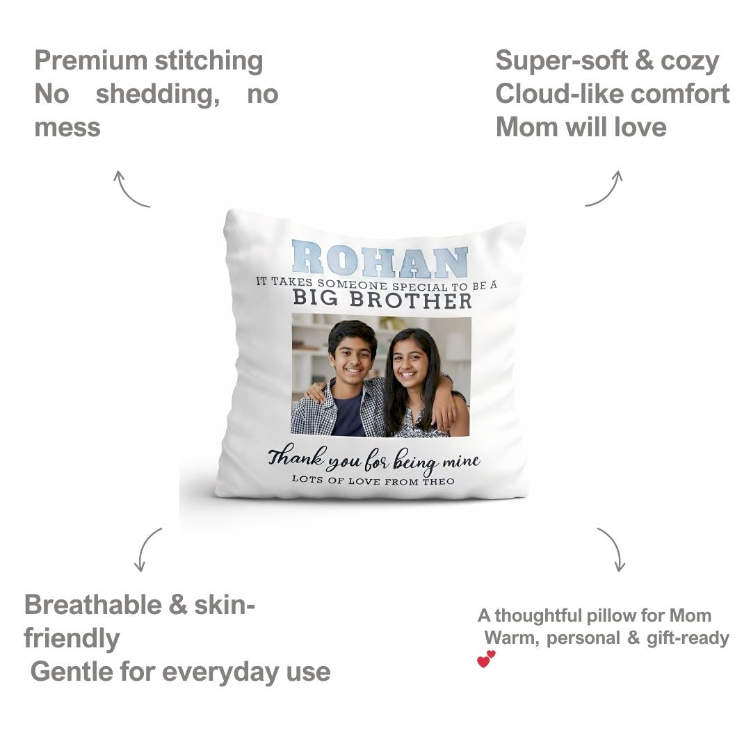 Photo White Fur Big Brother Pillow