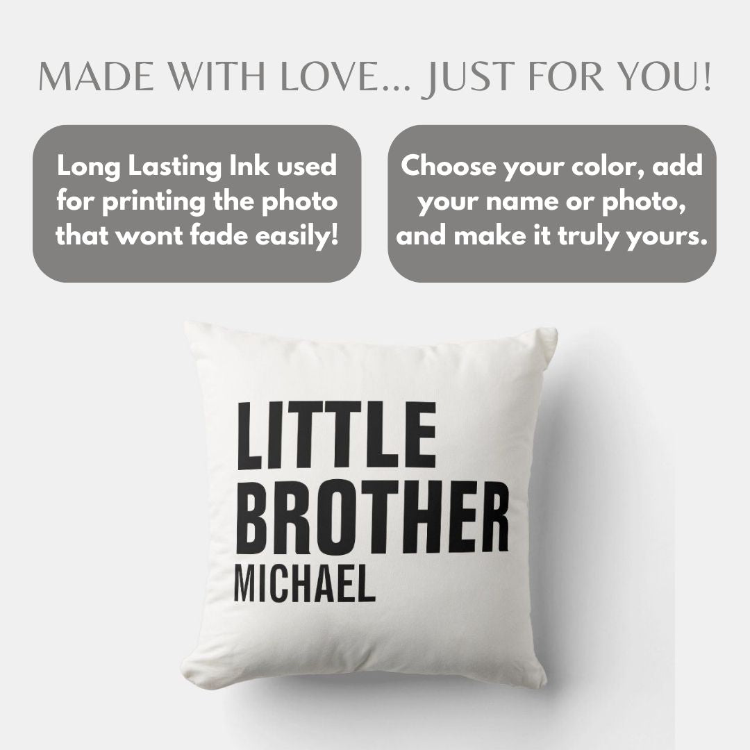 Photo White Furr Little Brother Pillow