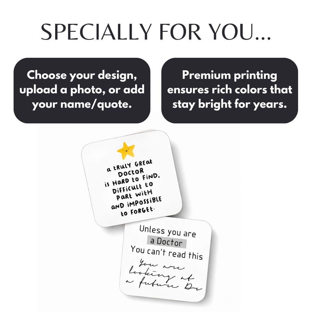 MDF Tea Coastes for Doctor Set of 2