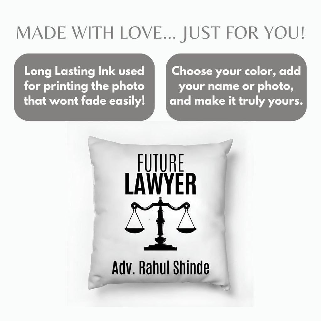 Photo Satin Future Lawyer Customized Pillow
