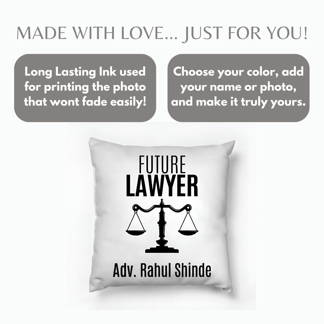 Photo Satin Future Lawyer Customized Pillow