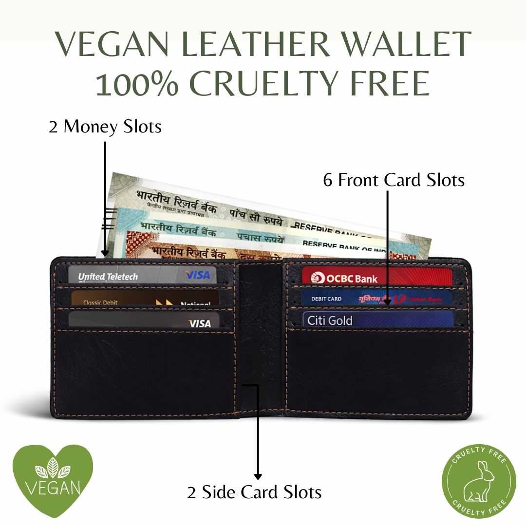 Personalized Wallet for Men with Name - Black