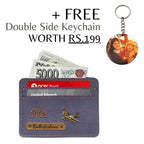 Customized Grey Card Holder with Name