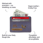 Customized Grey Card Holder with Name