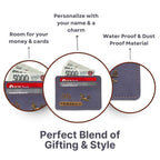 Customized Grey Card Holder with Name