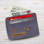 Customized Grey Card Holder with Name