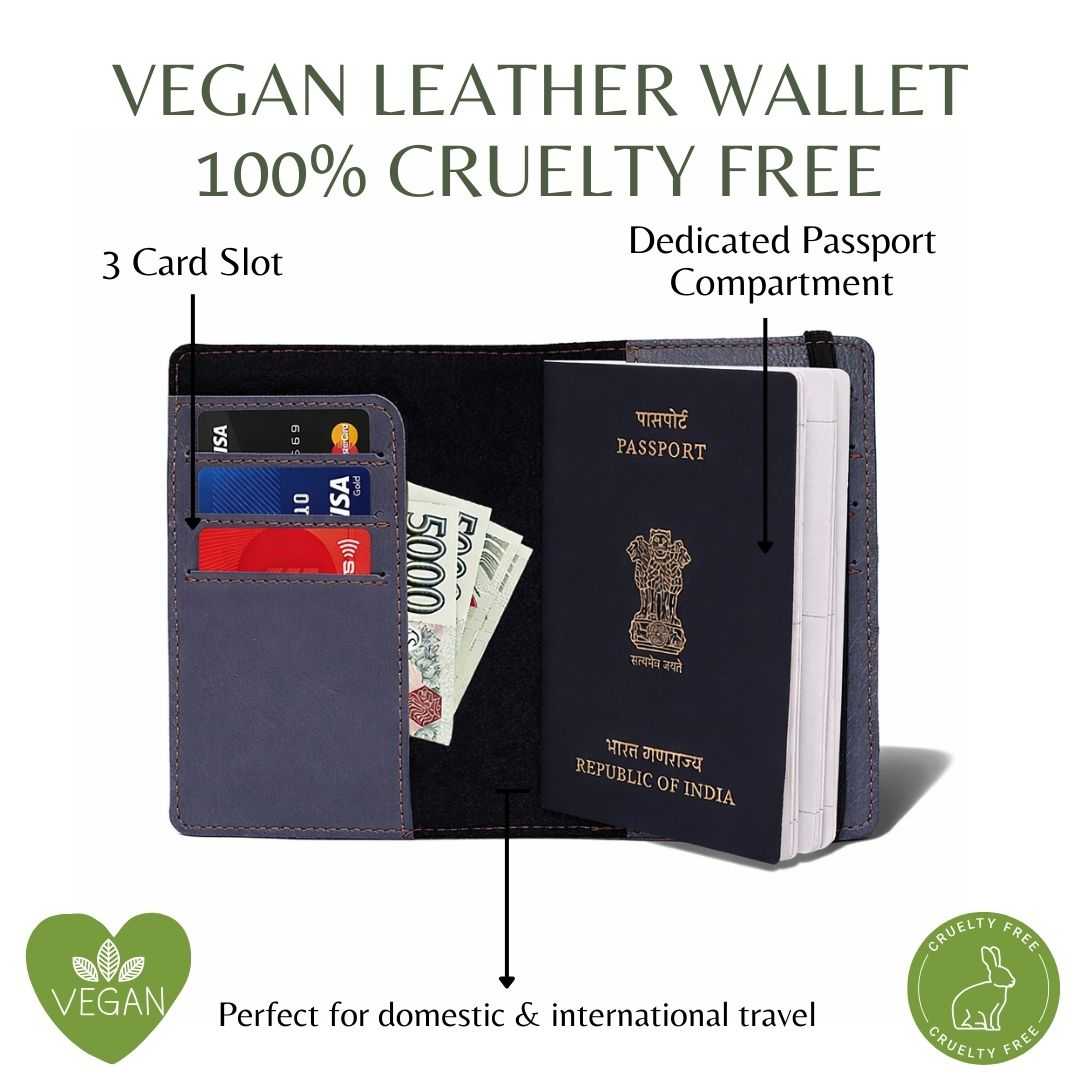 Personalized Elastic Closure Passport Cover - Grey