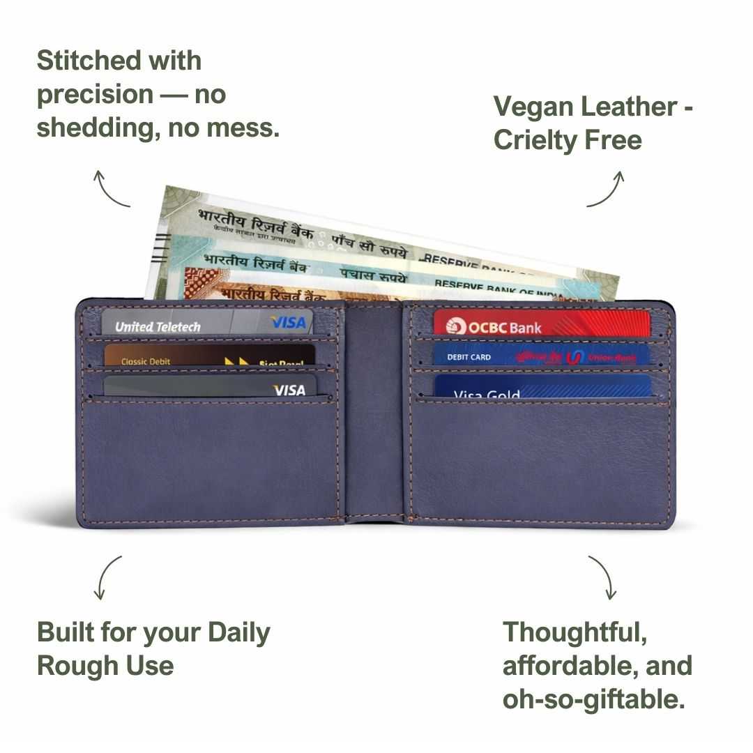 Personalized Grey Wallet with Name for Men