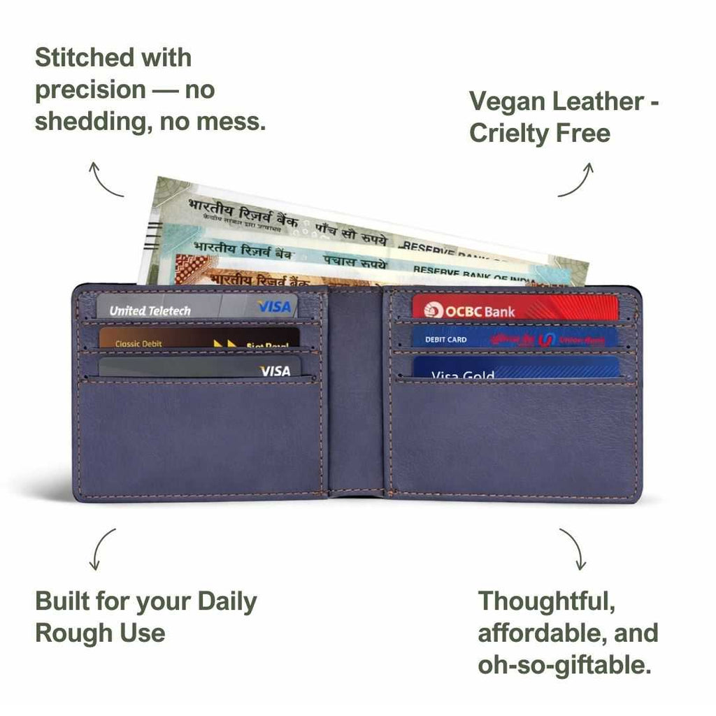 Personalized Grey Wallet with Name for Men