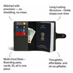 Personalized Button Passport Cover - Dark Olive Green