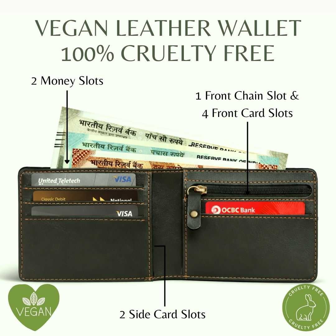 Personalized Chain Wallet with Name & Charm - Dark Olive Green