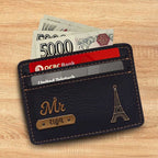 Customized Black Card Holder with Name