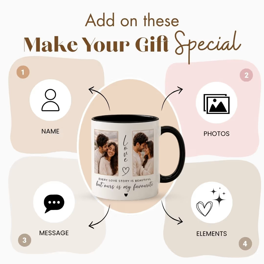 Black Ceramic Customized Photo Coffee Mug