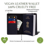 Personalized Elastic Closure Passport Cover - Black