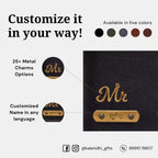 Personalized Wallet for Men with Name - Black