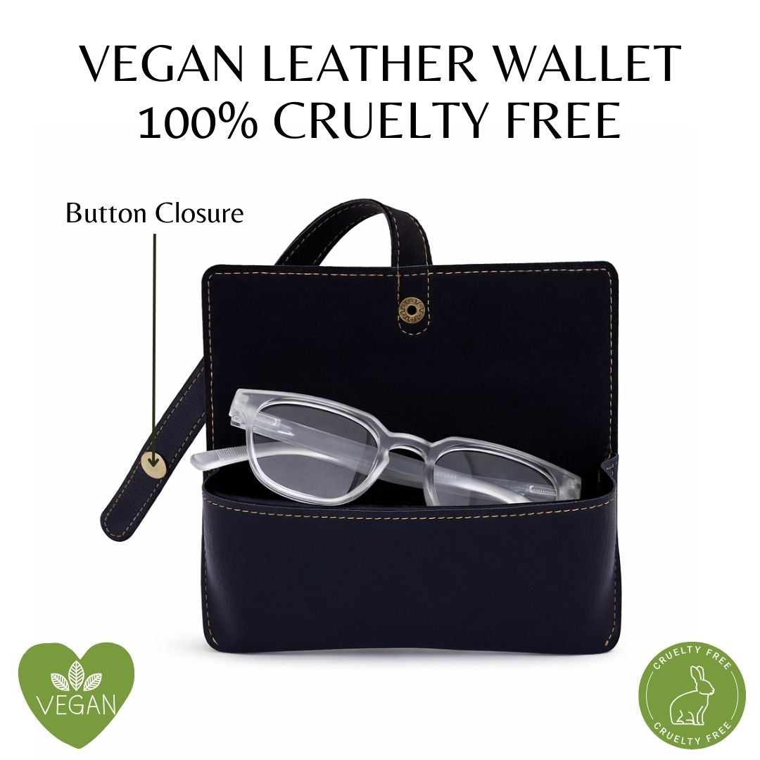 Personalized Black Sunglass Cover with Name & Charm