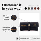 Personalized Black Sunglass Cover with Name & Charm