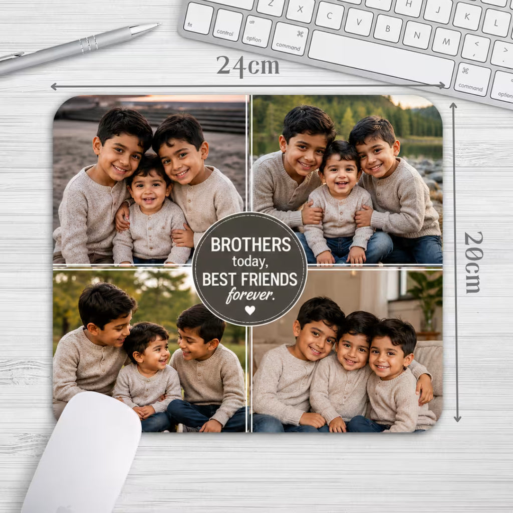 Personalized Brothers Photo Mouse Pad