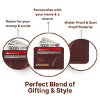 Customized Dark Brown Card Holder with Name