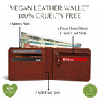 Personalized Chain Wallet with Name & Charm - Brown