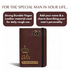 Personalized Elastic Closure Passport Cover - Dark Brown