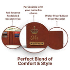 Personalized Brown Wallet with Name for Men