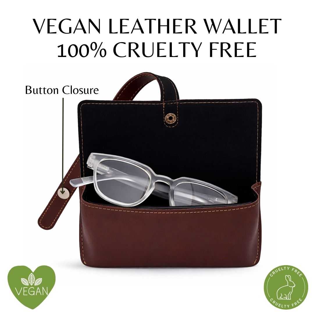 Personalized Dark Brown Sunglass Cover with Name & Charm