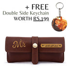 Personalized Dark Brown Sunglass Cover with Name & Charm