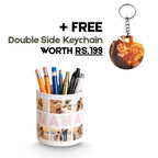 Personalized "MAMA" Photo Collage Pen Stand – Ceramic Desk Organizer