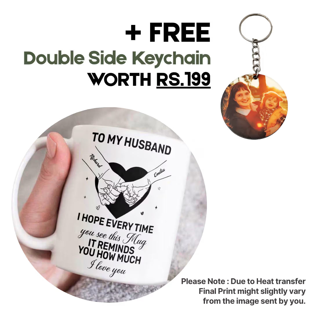 Personalized Ceramic Mug for Husband