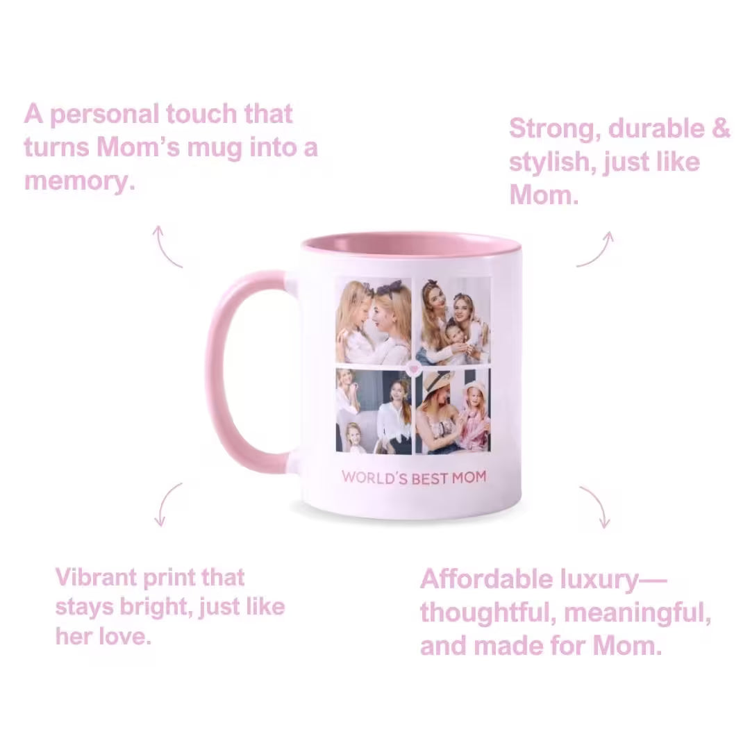 Personalized Photo Collage Mug for Mom