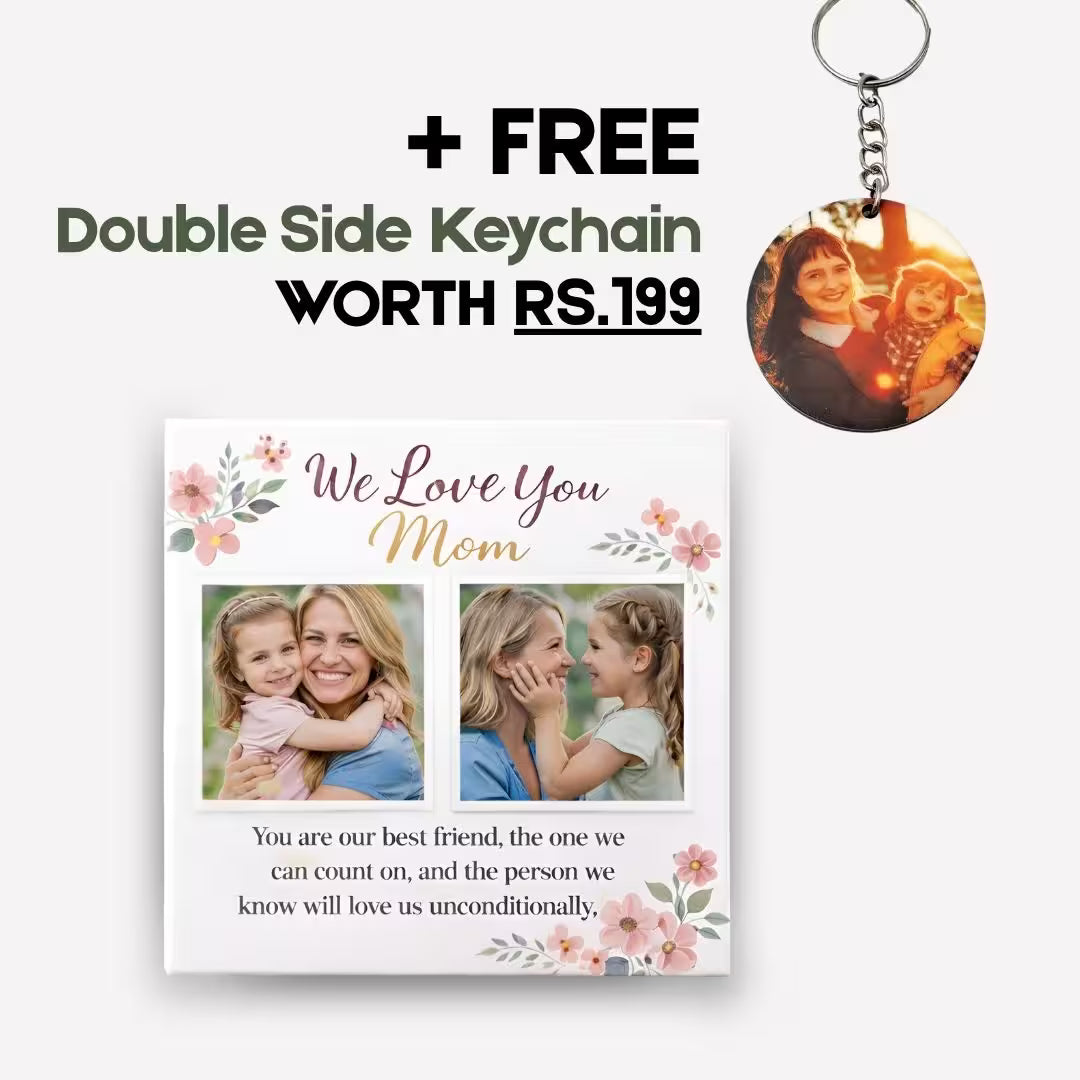 Customized "We Love You Mom" Ceramic Tile