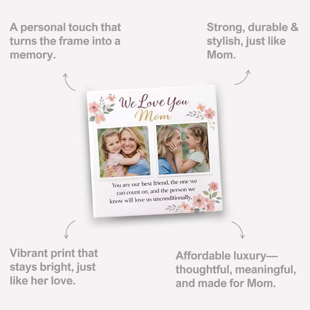 Customized "We Love You Mom" Ceramic Tile