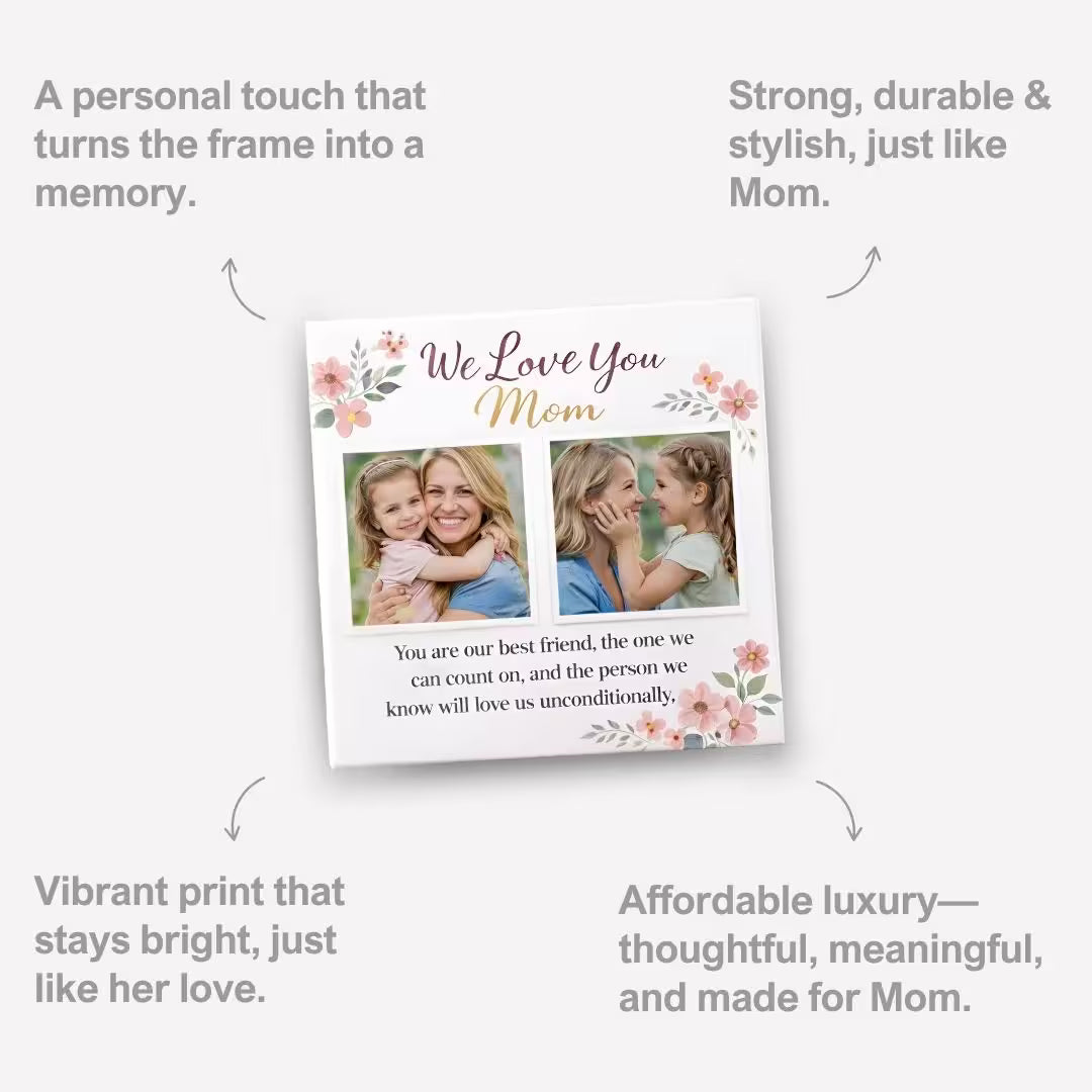 Customized "We Love You Mom" Ceramic Tile