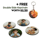 Customized Photo Circle Tea Coaster - Set of 4