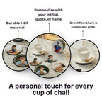 Customized Photo Circle Tea Coaster - Set of 4