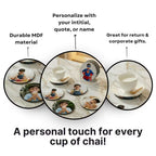 Customized Photo Circle Tea Coaster - Set of 4