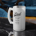 Personalized Dad Frosted Glass Beer Mug