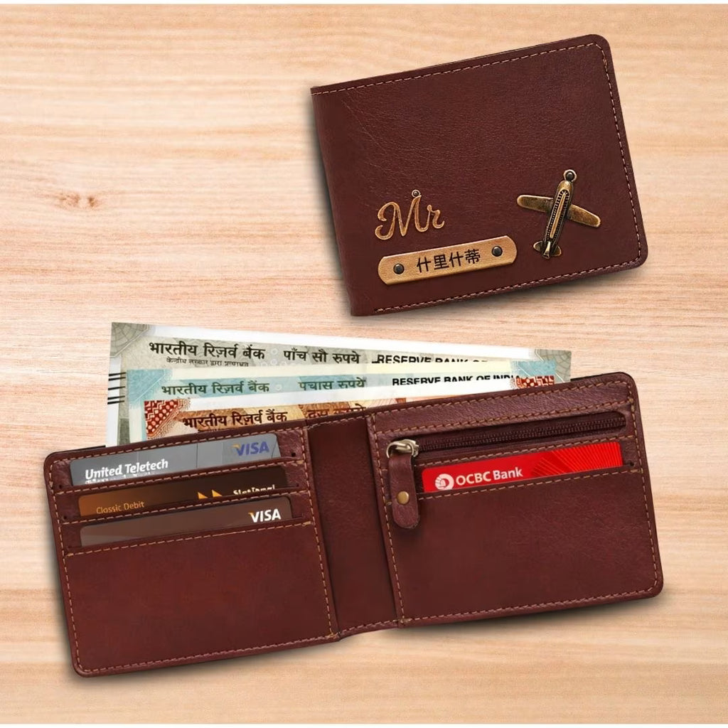 Personalized Chain Wallet with Name & Charm