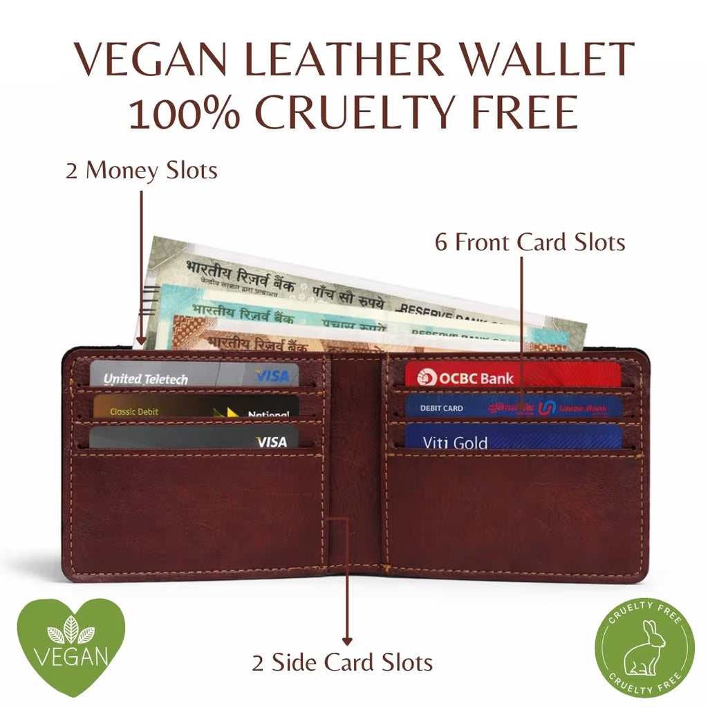 Personalized Dark Brown Wallet with Name for Men