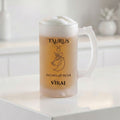 Name & Zodiac Sign Personalized Frosted Beer Mug
