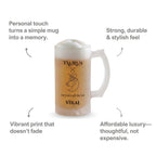 Name & Zodiac Sign Personalized Frosted Beer Mug