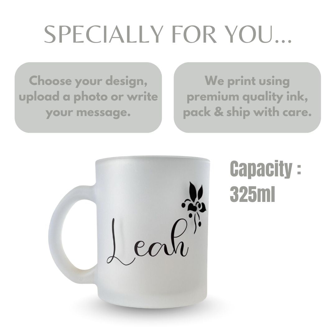 Frosted Glass Customized Name Mug