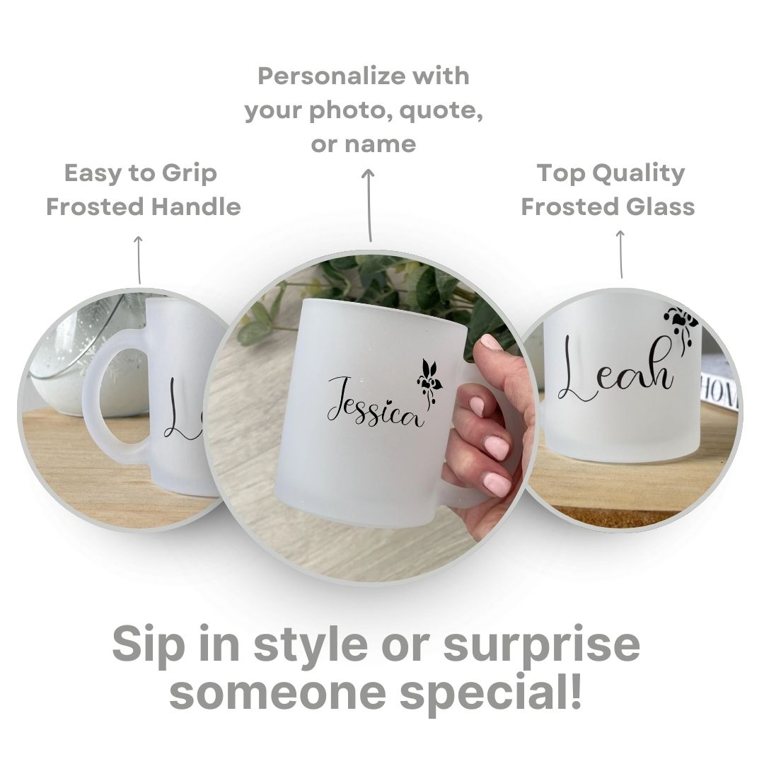 Frosted Glass Customized Name Mug
