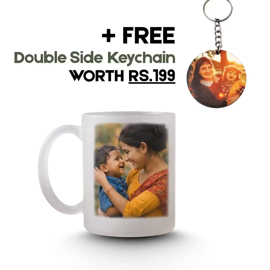 Personalized Frosted Glass "Awesome Mum" Photo Mug