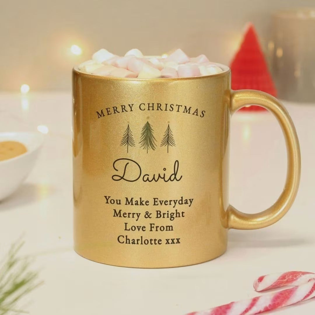 Golden Ceramic Customized Photo Mug