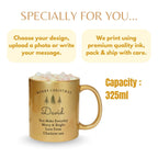 Golden Ceramic Customized Photo Mug
